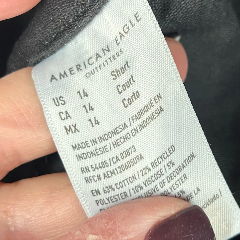 American Eagle Curvy High Rise Jeggings Women's Size 14‎ Short Casual Neutral - Picture 5 of 5